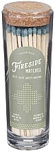 Парфумерія, косметика Безпечні сірники для свічок у скляній банці, зелений наконечник - Paddywax Fireside Blush Olive Green Matches
