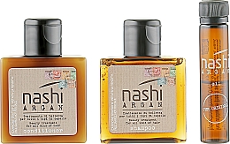 Духи, Парфюмерия, косметика УЦЕНКА Дорожный набор - Nashi Argan (shm/30ml + cond/30ml + oil/5ml)*