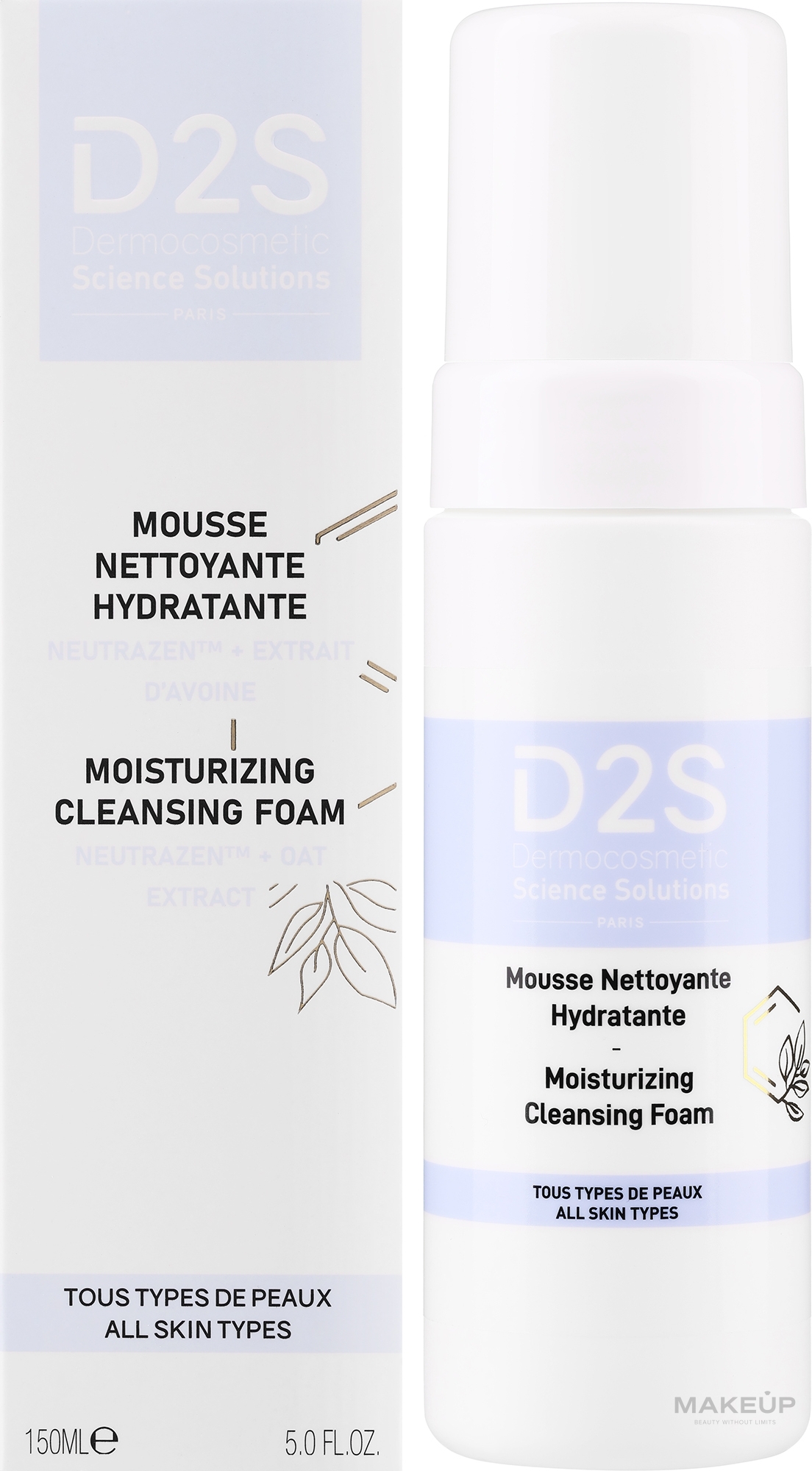 Увлажняющая очищающая пенка для лица для всех типов кожи - D2S Moisturizing Cleansing Foam — фото 150ml