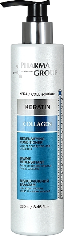 Восстанавливающий бальзам - Pharma Group Laboratories Keratin + Collagen Redensifying Conditioner — фото N1