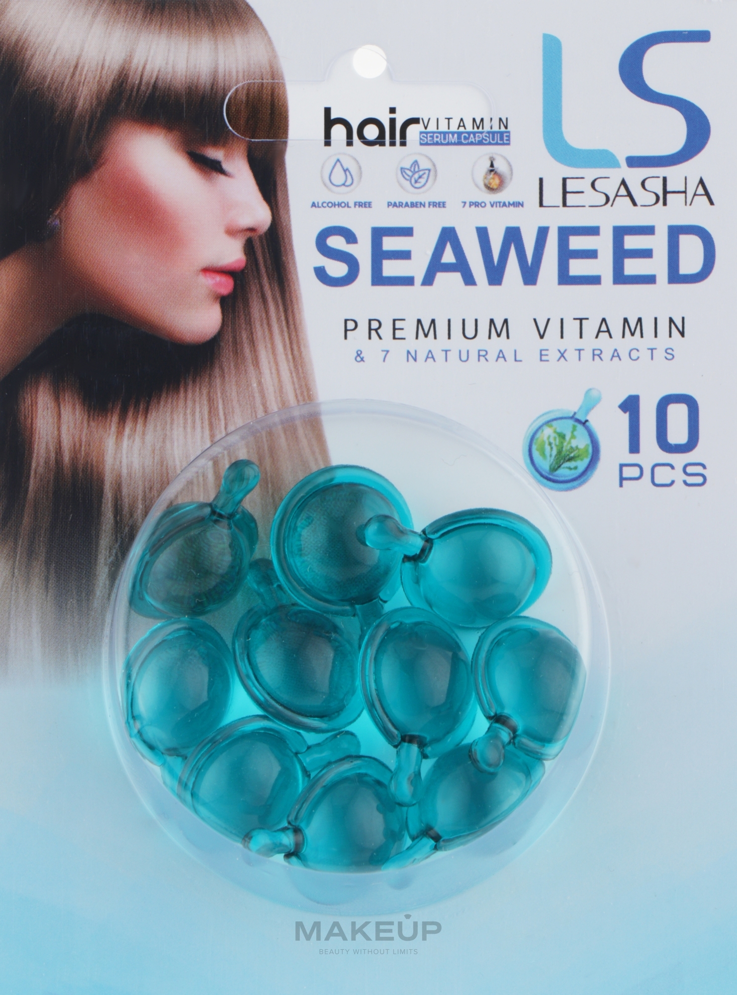 Тайські капсули для волосся з водоростями - Lesasha Hair Serum Vitamin Seaweed — фото 10шт