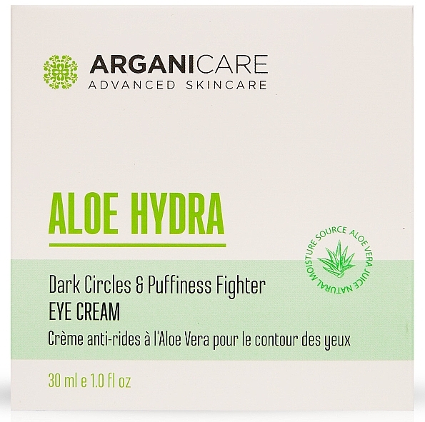 Крем для повік з алое вера - Arganicare Aloe Hydra Eye Cream — фото N1