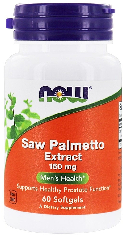Экстракт пальмы сереноа - Now Foods Saw Palmetto Extract, 160mg — фото N1