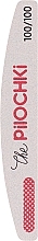 Пилочка для маникюра "Полумесяц", 100/100 грит, 180 мм, белая - ThePilochki — фото N1