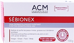 Дерматологическое мыло для лица и тела - ACM Laboratoires Sebionex Pain Dermatologique Purifiant Bar — фото N1