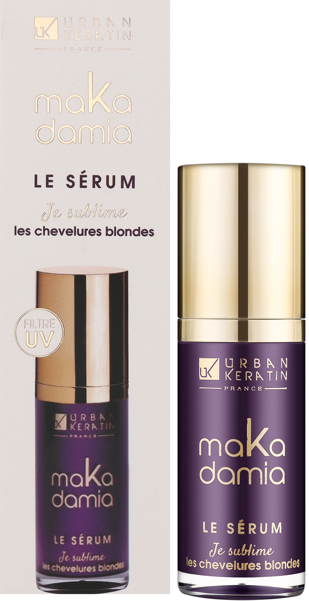 Серум для светлых натуральных и окрашенных волос - Urban Keratin Makadamia Serum — фото 30ml