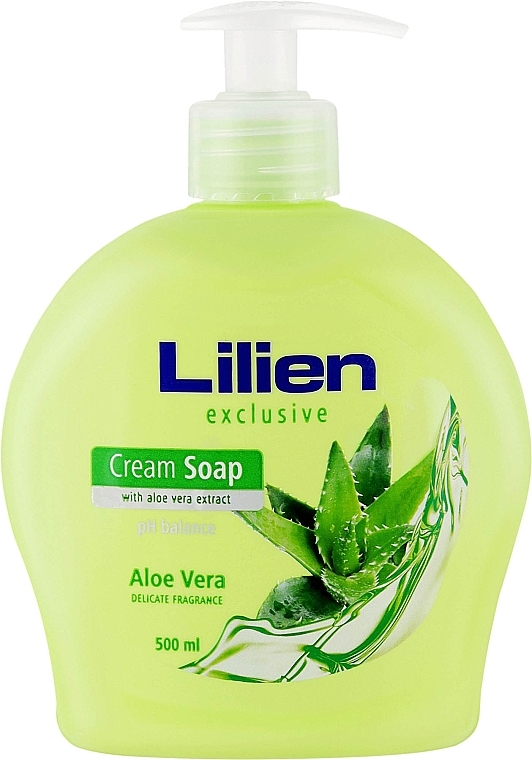 Рідке крем-мило "Алое вера" - Lilien Aloe Vera Cream Soap — фото N1