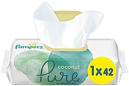 Духи, Парфюмерия, косметика Детские влажные салфетки Pure Coconut, 42 шт - Pampers