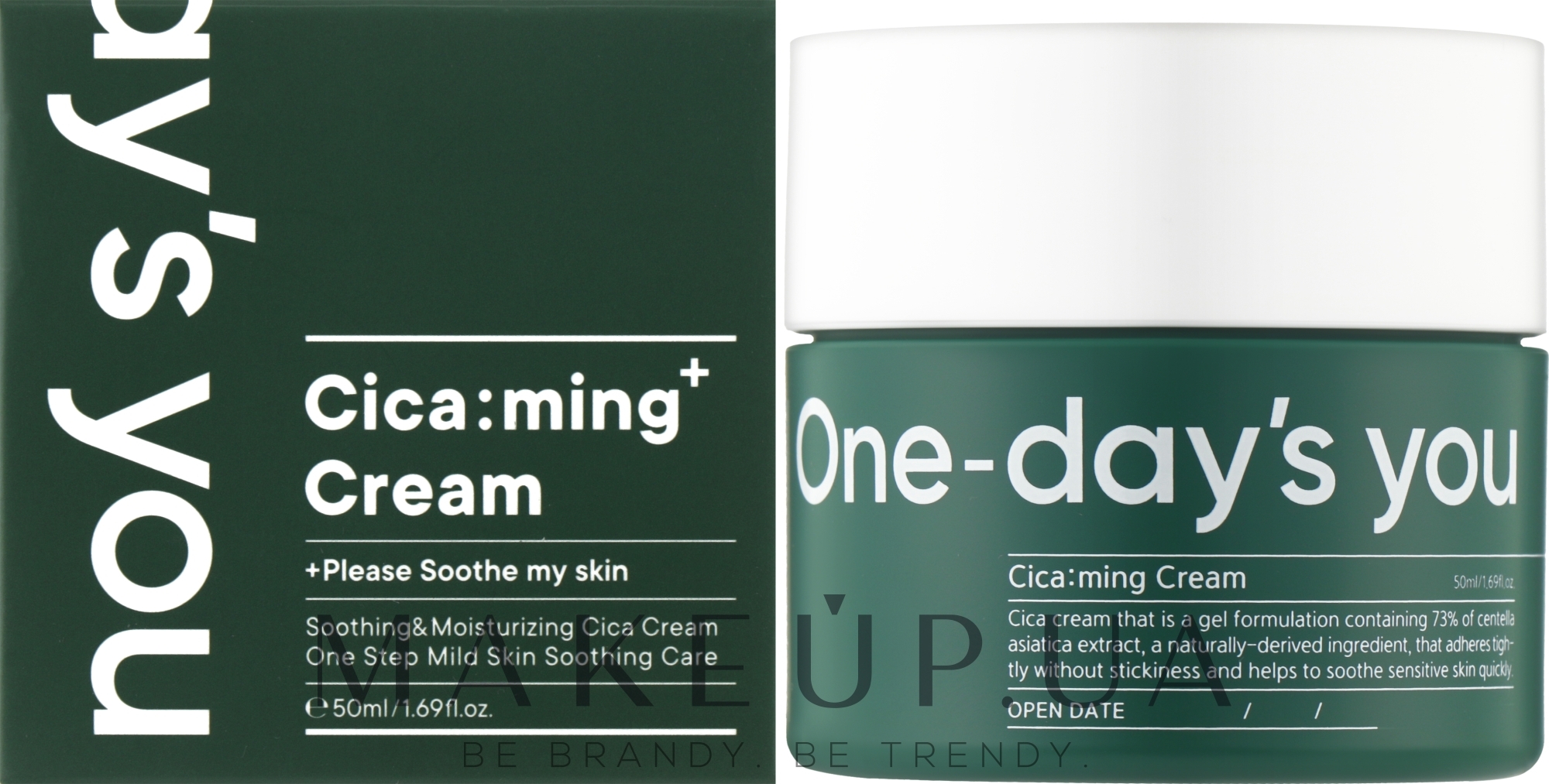 Успокаивающий крем для лица - One-Days You Cica:ming Cream — фото 50ml