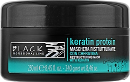 Реструктурирующая маска для поврежденных волос "Кератиновый белок" - Black Professional Line Keratin Protein Mask — фото N1