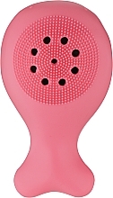 Силиконовая щеточка для умывания и очистки лица "Рыбка", ярко-розовая - Puffic Fashion PF-230 — фото N2