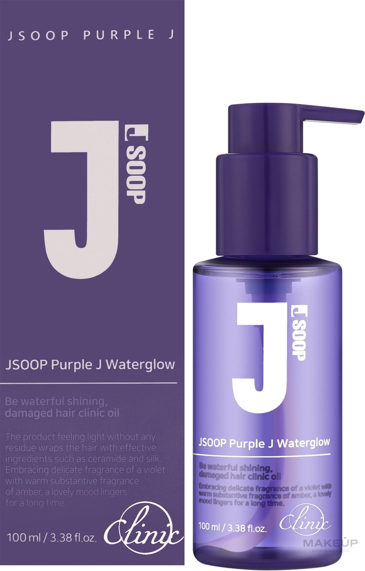 Сияющее масло для поврежденных волос - Jsoop Purple J Waterglow  — фото 100ml