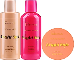 Набор - IDC Institute Bright Side Bath Gift Set (b/wash/150ml + b/scrub/100ml + b/lot/150ml + bag/1pcs) — фото N2