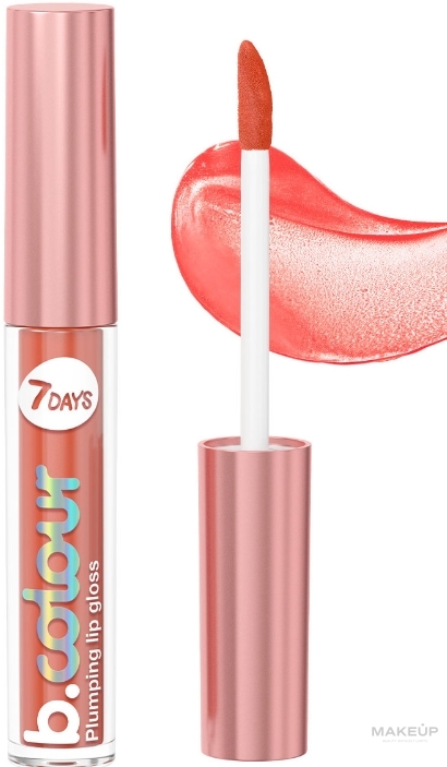 Блиск для об'єму губ - 7 Days B.Colour Plumping Lip Gloss — фото 01 - Nude