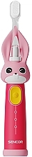 Детская электрическая зубная щетка до 3 лет, розовая - Sencor Baby Sonic Toothbrush 0-3 Years SOC 0811RS Rabbit  — фото N1