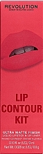 Духи, Парфюмерия, косметика Набор для макияжа губ - Makeup Revolution Lip Contour Kit Soulful Pink (lipstick/3ml + l/pencil/0.8g)