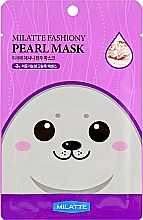 Духи, Парфюмерия, косметика Тканевая маска с экстрактом жемчуга - Milatte Fashiony Pearl Mask Sheet