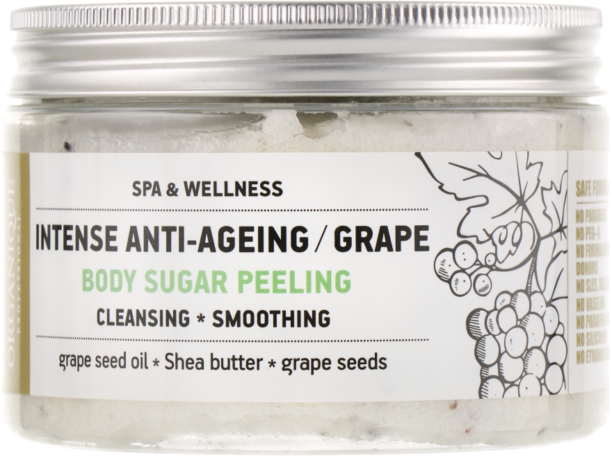 Антивозрастной сахарный пилинг для тела - Organique Spa Therapies Grape Sugar Peeling — фото N3