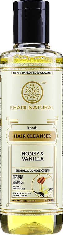 Натуральный травяной шампунь "Мед и ваниль" - Khadi Natural Ayurvedic Honey & Vanilla Hair Cleanser