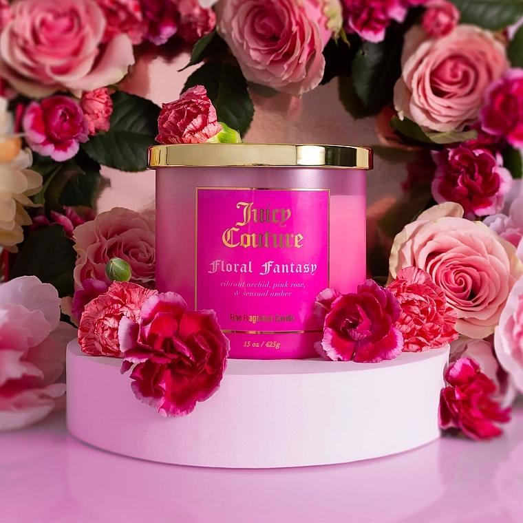 Ароматична свічка - Juicy Couture Floral Fantasy Fine Fragrance Candle — фото N3