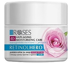 Антивіковий денний крем для обличчя та шиї - Nature of Agiva Roses Retinol Hero Anti-Aging Face And Neck Day Cream SPF30 40+ — фото N1