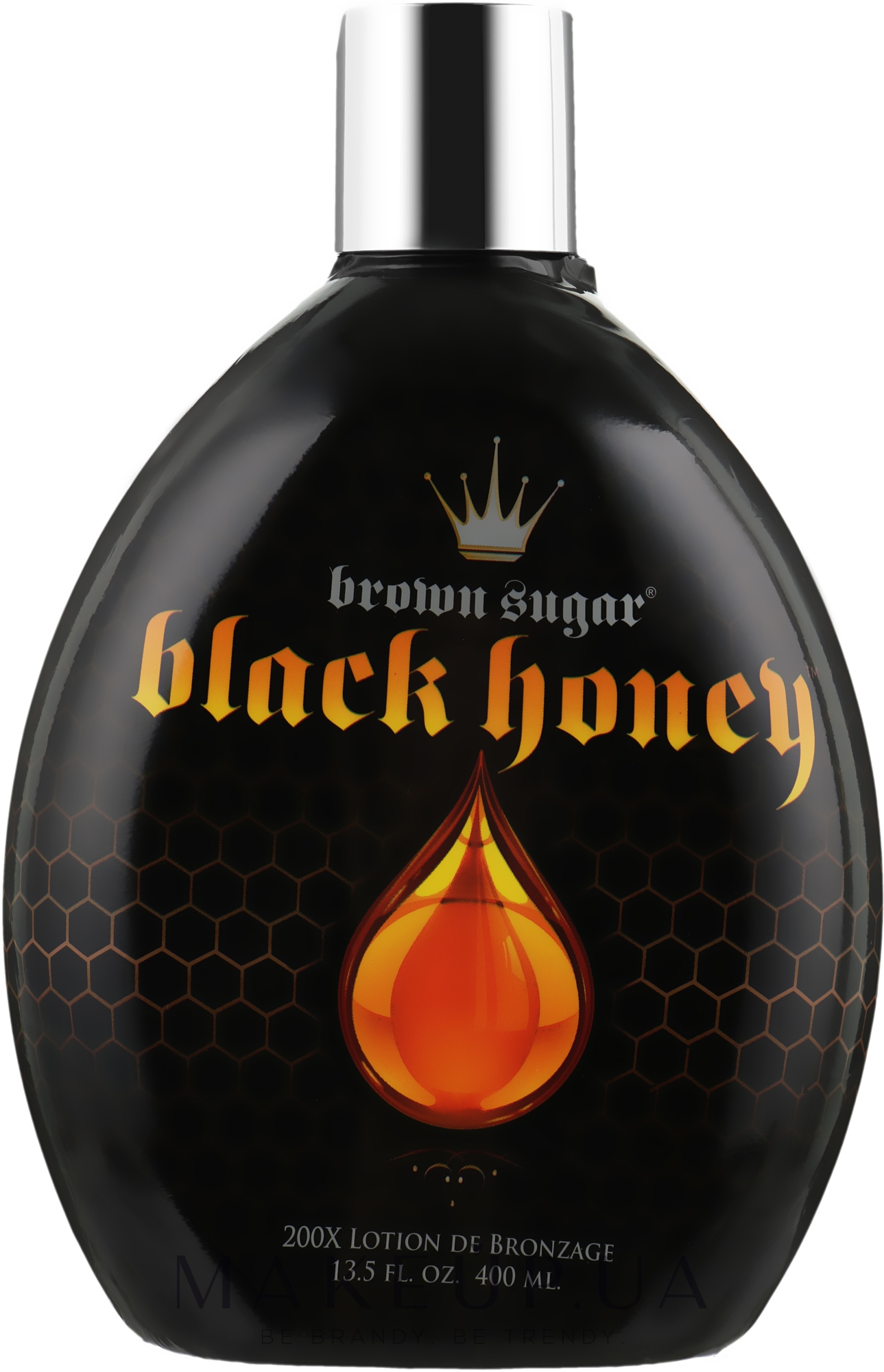 Крем для загара в солярии на основе маточного молочка, 200 бронзантов, быстрый темный загар - Brown Sugar Black Honey 200x — фото 400ml