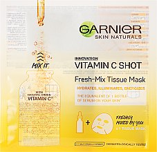 Духи, Парфюмерия, косметика Тканевая маска с витамином C - Garnier SkinActive Fresh-Mix Sheet Mask with Vitamin C