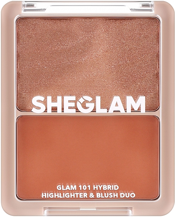 Палетка румян и хайлайтера 2 в 1 - Sheglam 101 Hybrid Highlighter & Blush Duo — фото N2