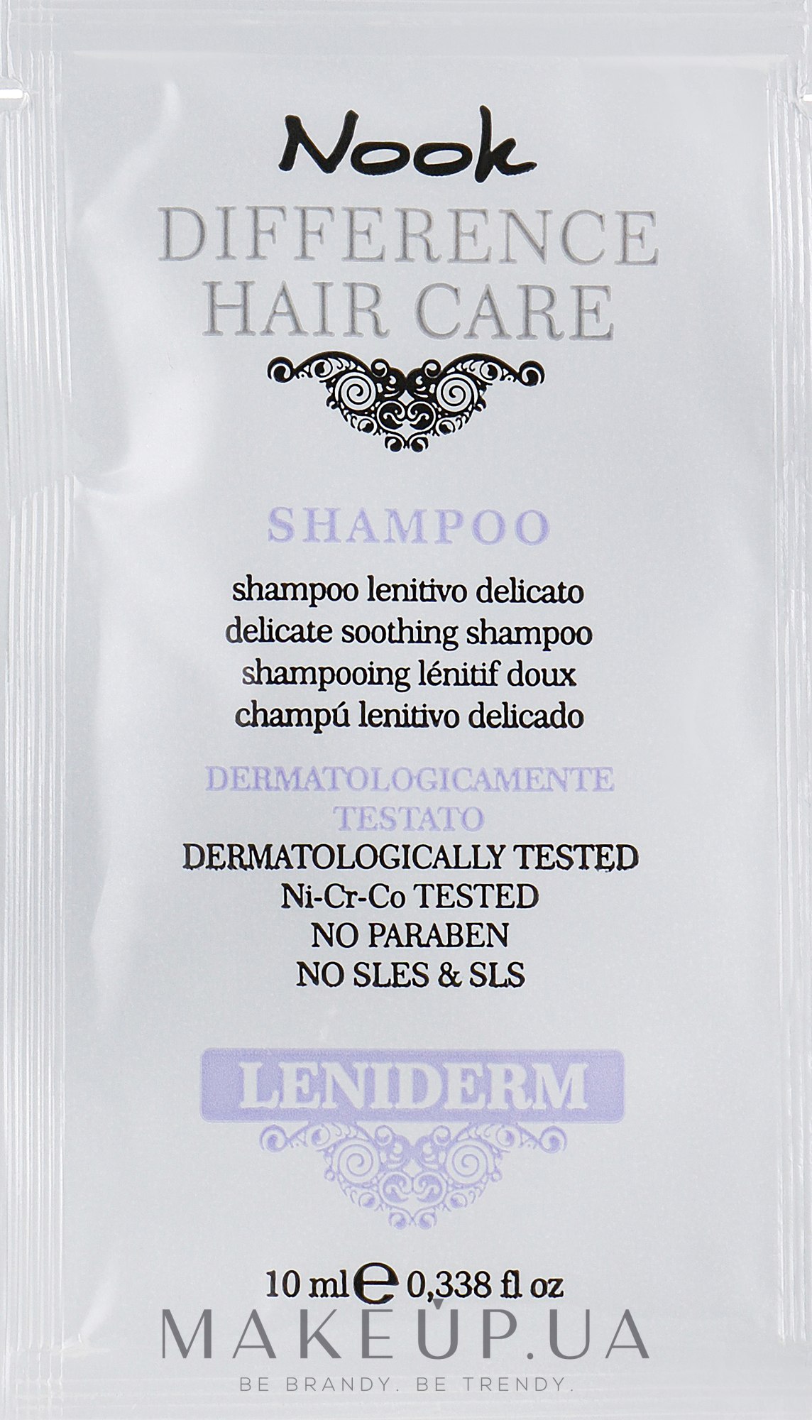 Успокаивающий шампунь - Nook DHC Leniderm Shampoo (пробник) — фото 10ml