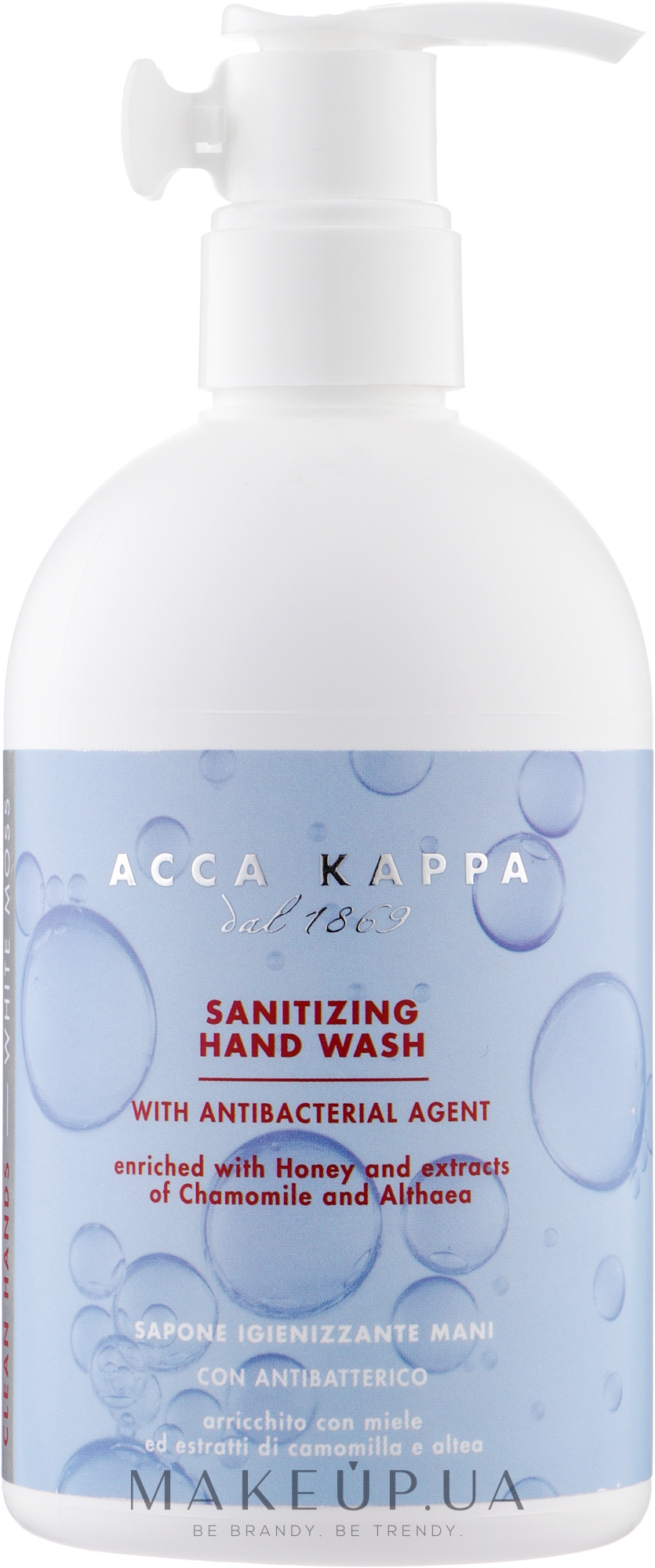 Санитайзер для мытья рук - Acca Kappa White Moss Sanitising Hand Wash — фото 300ml