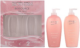 Парфумерія, косметика Набір - Biotherm Biosource (face/milk/400ml + face/lot/400ml)