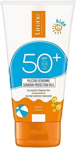Дитяче сонцезахисне молочко SPF 50 - Lirene Kids Sunburn Protection Milk SPF 50 — фото N1
