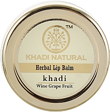 Парфумерія, косметика Натуральний аюрведичний бальзам для губ "Грейпфрут і виноград" - Khadi Natural Ayurvedic Herbal Lip Balm Wine Grape Fruit