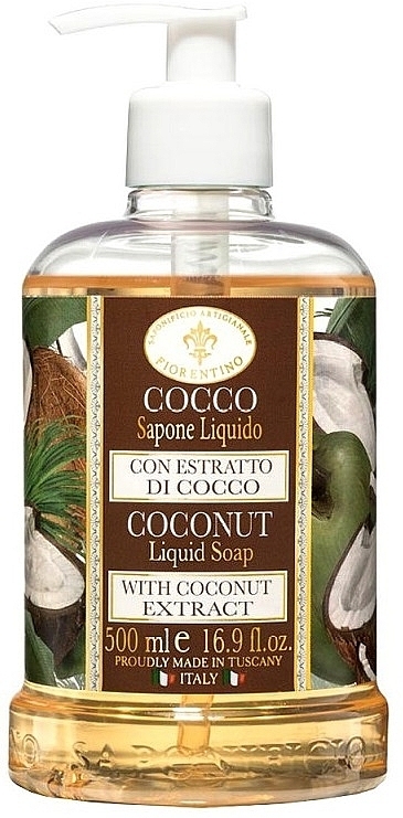 Рідке мило "Кокос" - Saponificio Artigianale Fiorentino Coconut Liquid Soap — фото N1