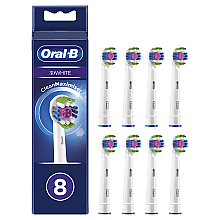 Змінна насадка для електричної зубної щітки, 8 шт. - Oral-B 3D White Refill Heads — фото N1