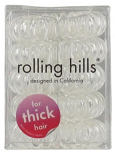 Резинка-браслет для волос, прозрачный - Rolling Hills 5 Traceless Hair Elastics Stronger Transparent — фото N1