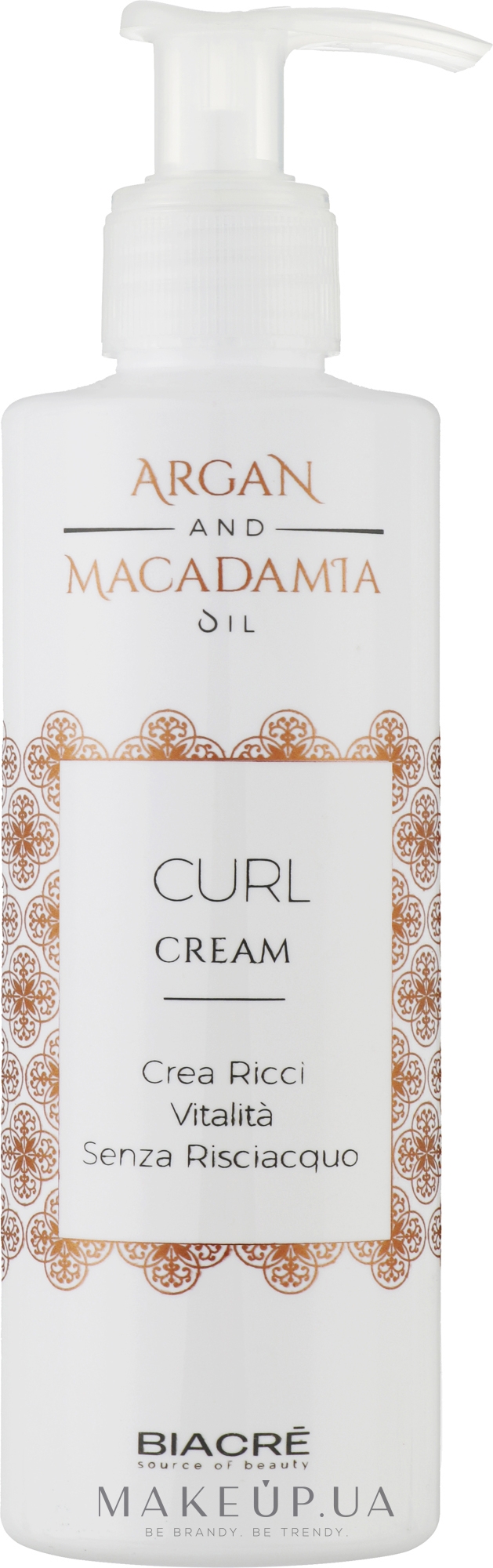 Моделирующий крем для укладки вьющихся волос «Арган и Макадамия» - Biacre Argan and Macadamia Curl Cream — фото 200ml