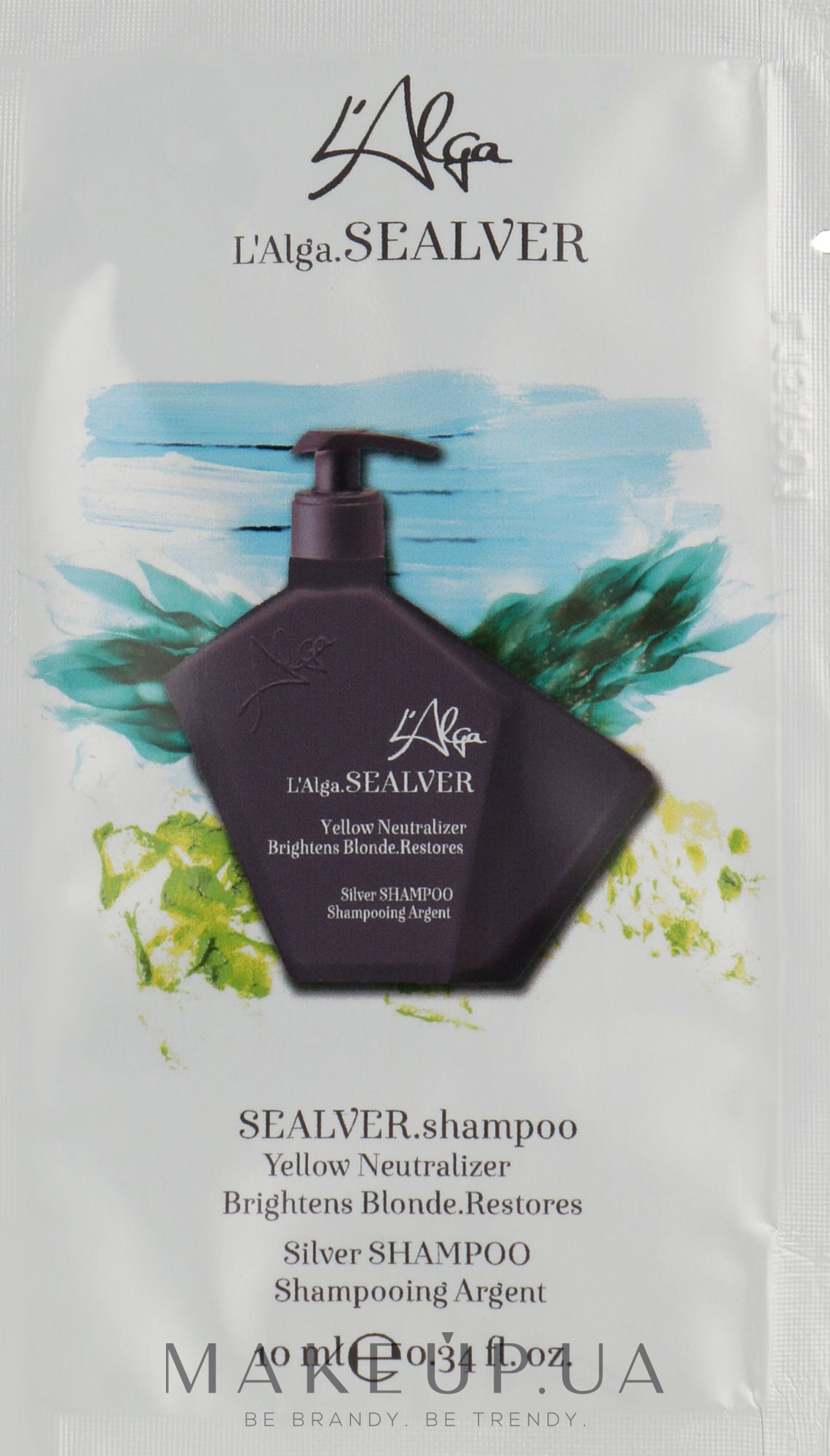 Відновлювальний шампунь для світлого волосся - L’Alga Sealver Shampoo (пробник) — фото 10ml