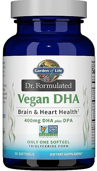 Веганська DHA - Garden Of Life Dr. Formulated Vegan DHA — фото N1