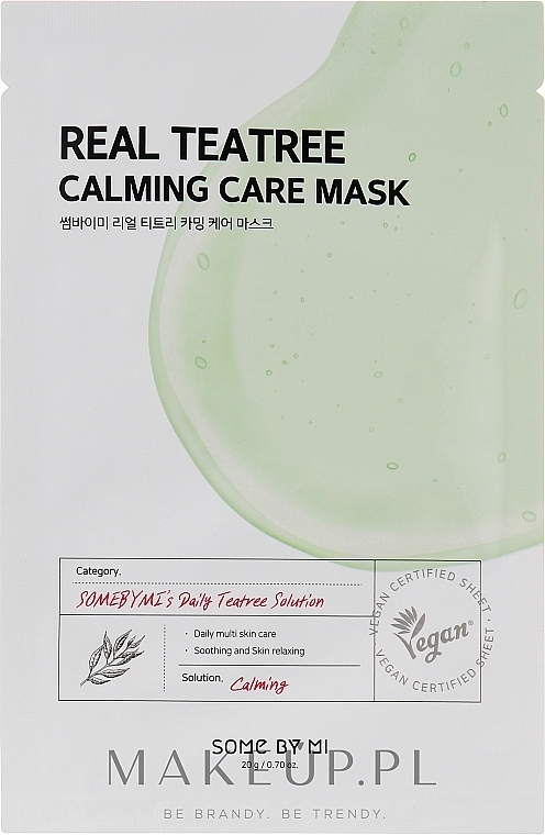 ПОДАРУНОК! Тканинна маска з чайним деревом - Some By Mi Real Tea Tree Calming Care Mask — фото N1