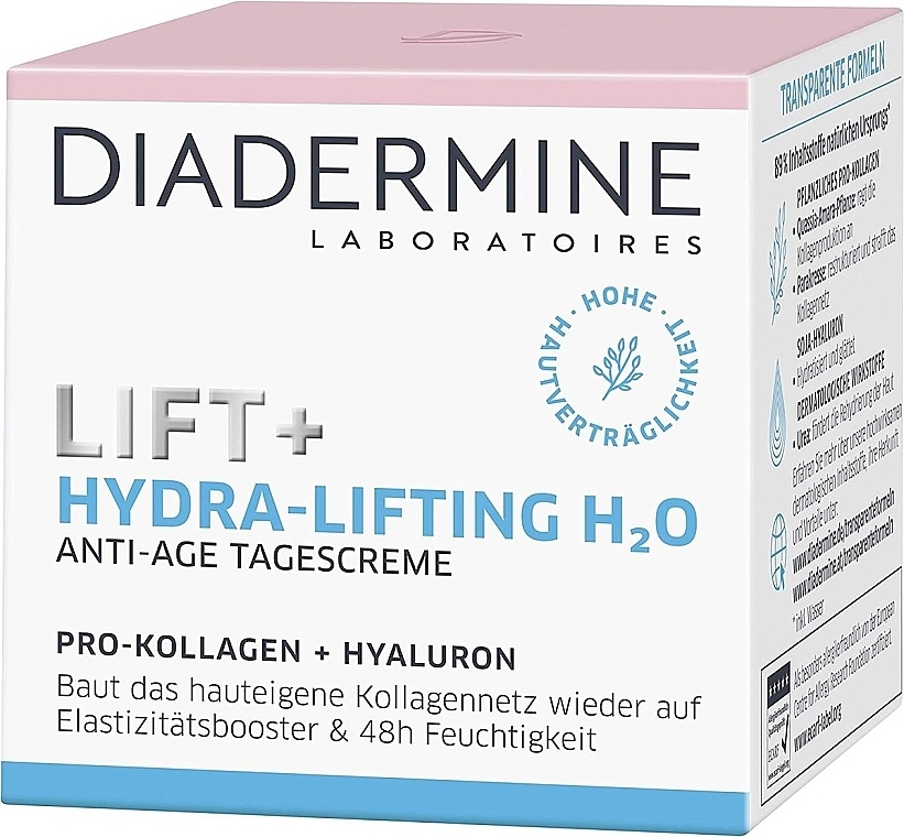 Денний крем для обличчя - Diadermine Lift+ Hydra-Lifting H2O Anti-Age Day Cream — фото N1