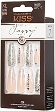 Парфумерія, косметика Набір накладних нігтів з клеєм, XL - Kiss Classy Nails Premium