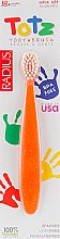 Духи, Парфюмерия, косметика Зубная щетка для младенцев "Totz" с 18 месяцев, оранжевая - Radius 