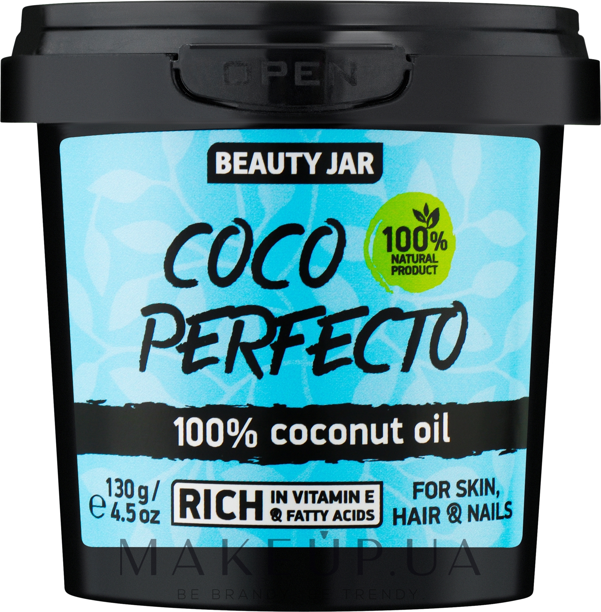 100% кокосове масло для шкіри, волосся і нігтів - Beauty Jar Coco Perfecto 100% Coconut Oil For Skin, Hair & Nails — фото 130g