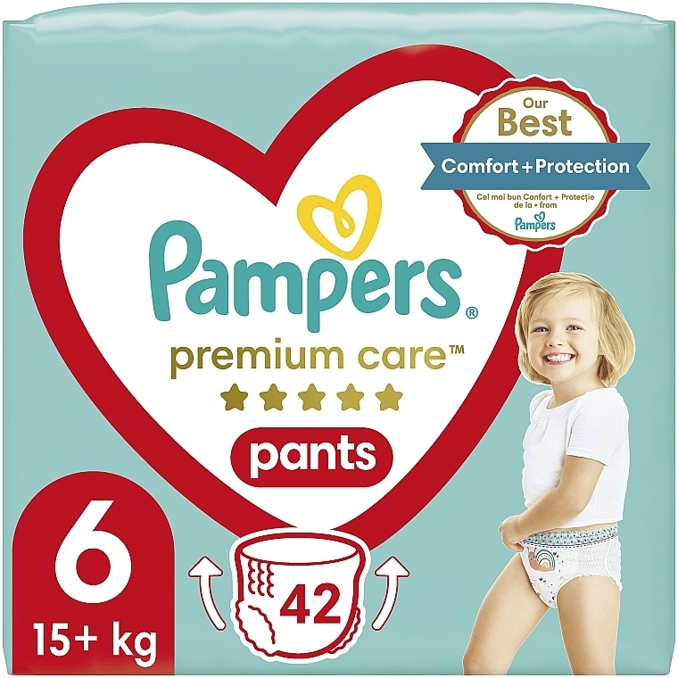Подгузники-трусики, размер 6 (15 + кг), 31 шт - Pampers Premium Care Pants Extra Large — фото N1