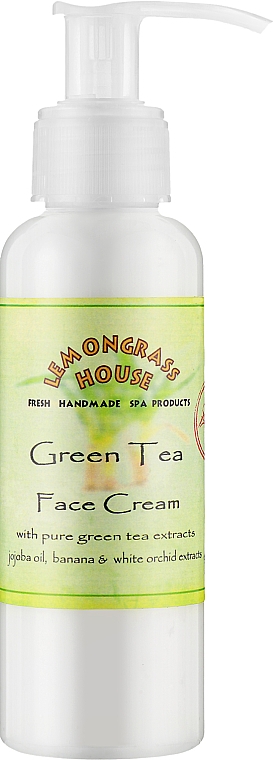 Крем для обличчя "Зелений чай" з дозатором  - Lemongrass House Green Tea Face Cream — фото N1