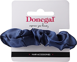 Резинка для волосся, FA-5674, тканинна, темно-синя - Donegal — фото N1