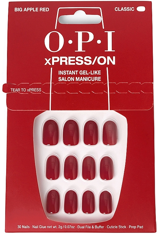 Набор накладных ногтей - OPI Xpress/On Big Apple Red — фото N3