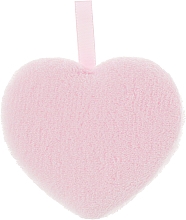 Парфумерія, косметика Бавовняний спонж для вмивання "Сердечко" PF-37, рожевий - Puffic Fashion