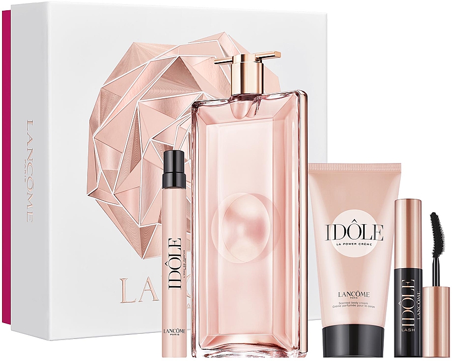 Lancome Idole - Набор (edp/100ml + b/cr/50 ml + edp/10 ml + mascara/2.5 ml) — фото N1